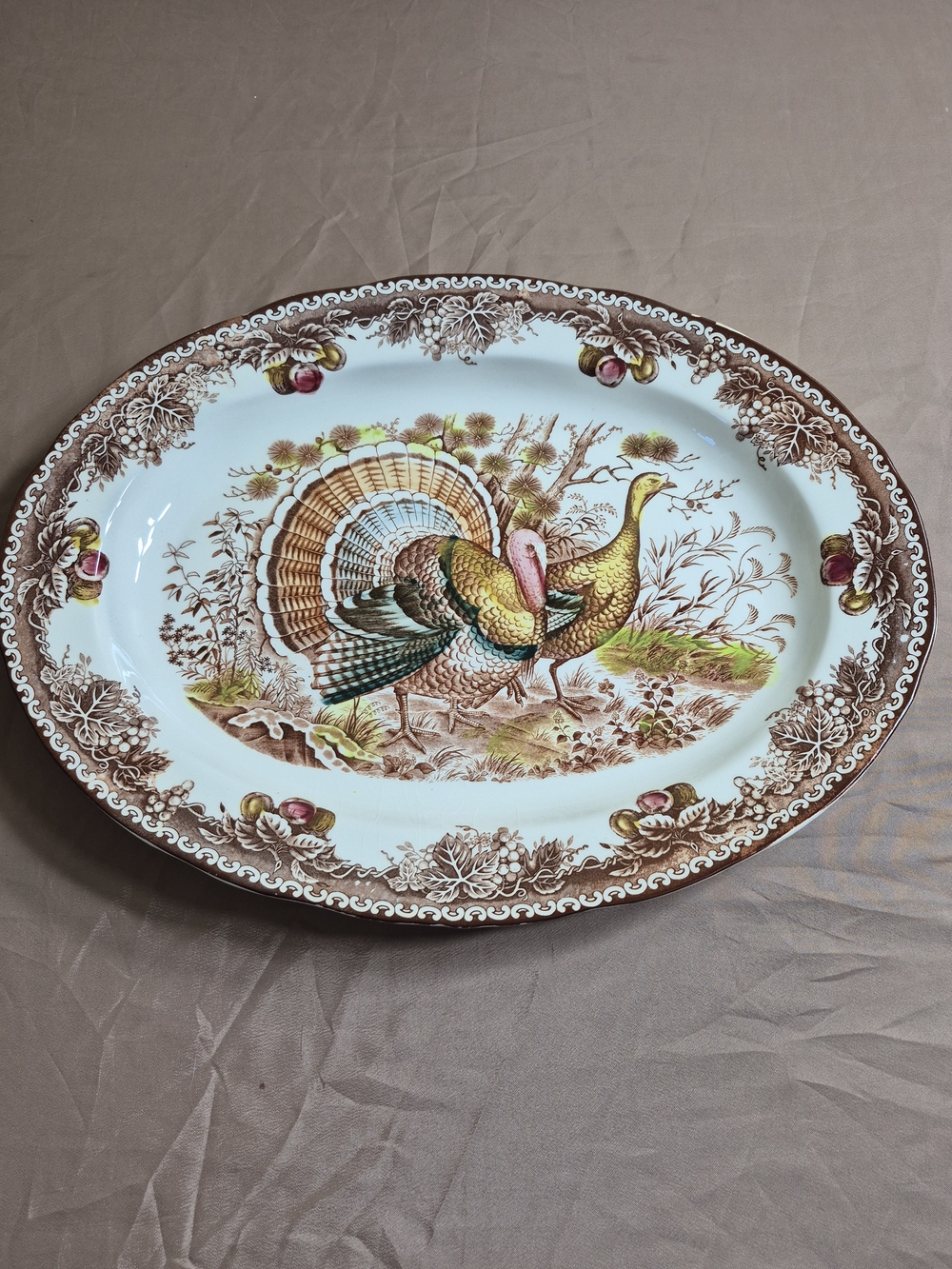 VTG Le Chef St Laurent Turkey Platter Thanksgiving Serving Dish Made in Japan